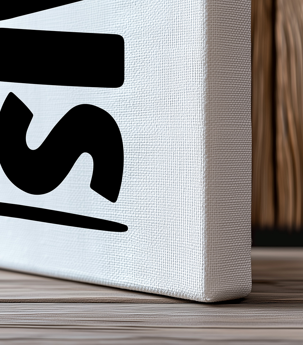 detail toile canvas 410g birdy kids impression fine art chassis bois texture