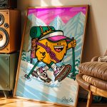 Toile Altitude Birdy Kids illustration montagne décoration salon intérieur moderne tableau canvas cadre bois