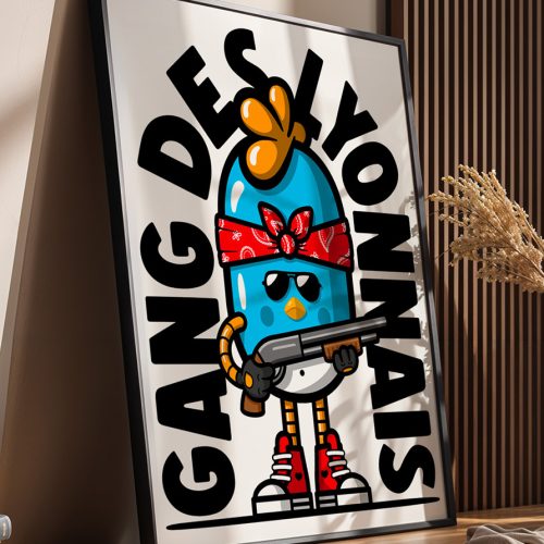 affiche gang des lyonnais birdy kids fine art papier decoration murale