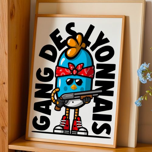 affiche gang des lyonnais birdy kids papier fine art decoration murale street art