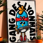 affiche gang des lyonnais birdy kids papier fine art deco murale interieur moderne