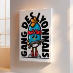 tableau gang des lyonnais birdy kids toile canvas decoration murale moderne